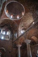 ruínas do castelo bizantino cidade de mystras foto