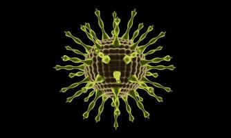 ilustração médica de infecção por doença de coronavírus covid-19. células do vírus covid da gripe respiratória do patógeno da china. novo nome oficial para a doença de coronavírus chamado covid-19. renderização 3D. foto
