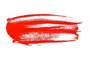 escova vermelha isolada no fundo branco. aquarela vermelha foto
