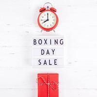 promoção sazonal de venda do dia de boxe foto