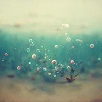 bolhas de ar no fundo da arte da água foto