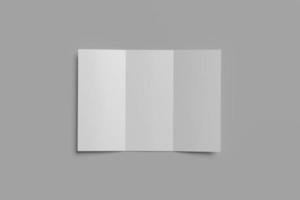 maquete em branco com três dobras foto