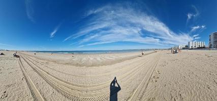 el puerto de santa maria, cádiz, espanha - 7 de setembro de 2022. panorama da praia de valdelagrana. foto