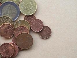 moedas de euro moeda da união europeia foto