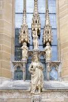 rotemburgo, alemanha, 2014 estátua de cristo fora da igreja de st james em rotemburgo foto