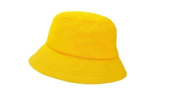 chapéu de balde amarelo isolado em branco foto