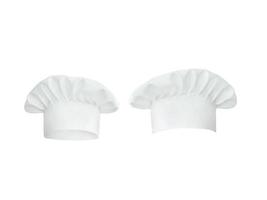 chapéu de chef branco, isolado no branco foto