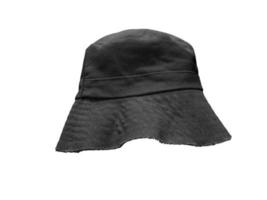 chapéu de balde preto em um fundo branco foto