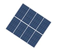 painéis de células solares fotovoltaicas isolados no fundo branco. tema ambiental. conceito de energia verde. foto