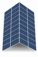 painéis de células solares fotovoltaicas isolados no fundo branco. tema ambiental. conceito de energia verde. foto