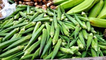 vendendo legumes frescos e verdes no mercado local em luckynow, índia foto