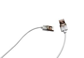 o carregador micro usb para celular tem marcas de choque elétrico, marcas pretas de fogo, perigo. foto