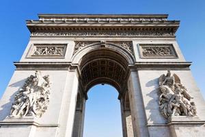 arco do triunfo em paris foto