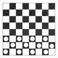 xadrez e jogo de damas peças dentro iniciando posições 19830082 Foto de  stock no Vecteezy