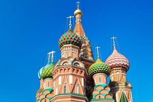 cúpulas da catedral de são basílio em moscou foto