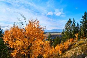 um dia de outono nos grandes tetons foto