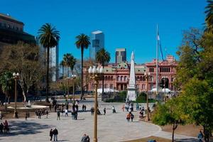 Buenos Aires, Argentina. 04 de setembro de 2022 may square plaza de mayo e a casa rosada casa rosada também conhecida como casa do governo casa de gobierno foto