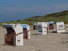 na praia de spiekeroog foto