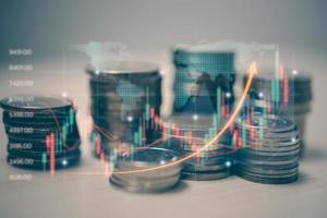 investidor gráfico de ações negociação gráfico de lucro crescimento da moeda dados contábeis finanças econômicas investimento diagrama de negócios foto