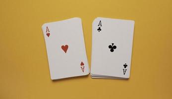 conjunto de cartas de jogar foto