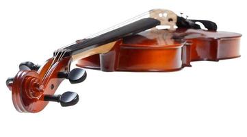 pergaminho de violino de madeira clássico close-up foto