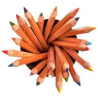 lápis de cor com fundo branco foto