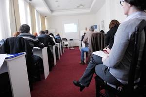 grupo de empresários no seminário foto