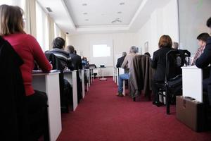 grupo de empresários no seminário foto