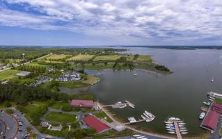 rua michaels maryland chespeake bay vista aérea panorama foto