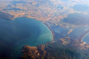 argentario peninusla vista aérea de avião foto