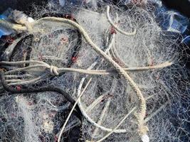 pescador peixe rede de pesca close-up foto