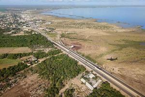 la paz baja california sur vista aérea durante o pouso foto