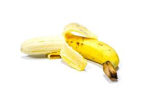 fruta de banana fresca para nutrição de estilo de vida saudável em fundo branco. foto
