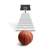 bolas de basquete para esportes e jogos. conceito de visão bem sucedido. renderização 3D foto