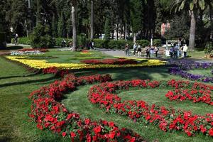 genoa, itália - 27 de abril de 2017 - retorno da euroflora a genoa no cenário único dos parques nervi foto