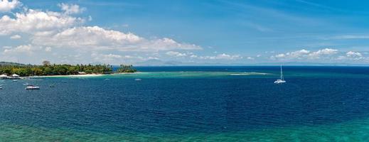 lombok vista enorme panorama da ilha de gili trawangan foto