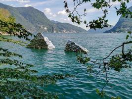 lugano vista da cidade do lago foto