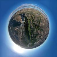 méxico baja califórnia sur la purisima rio e montanha rochosa paisagem aérea foto