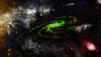 galáxia distante nebulosa e estrelas foto