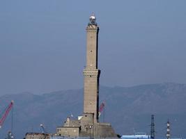 lightouse lanterna genoa town itália símbolo foto