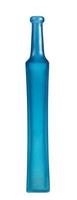garrafa de vidro estreita e alta azul foto