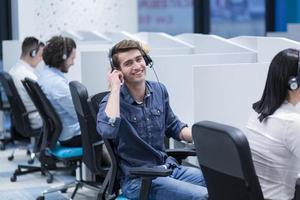 operadores de call center foto