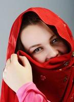 retrato de jovem muçulmana linda foto