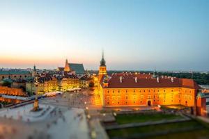 vista superior da cidade velha em Varsóvia