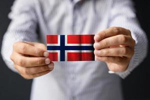 bandeira oficial da Noruega. foto