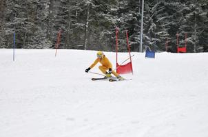 vista da corrida de esqui foto