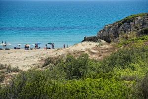 maravilhosa praia de areia da sicília foto