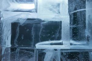 parede de blocos de gelo foto