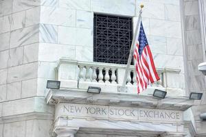 nova york - eua - 13 de junho de 2015 Wall Street sinal da bolsa de valores foto