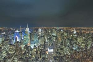 nova york vista noturna panorama paisagem urbana